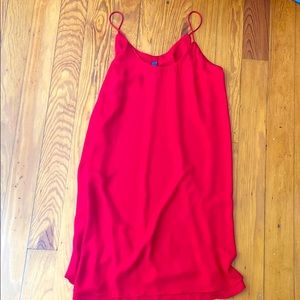 Red slip style dress